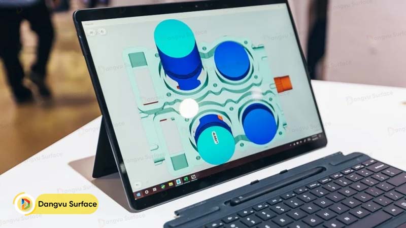 Surface Pro X được trang bị viên pin 7Wh và có thời lượng sử dụng 13 tiếng