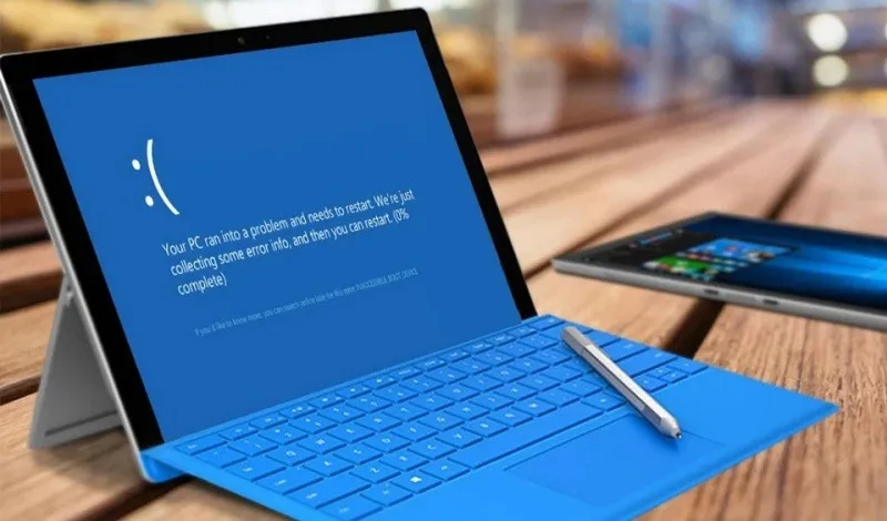 Lỗi hay xuất hiện nhất trên một chiếc Surface là lỗi xanh màn