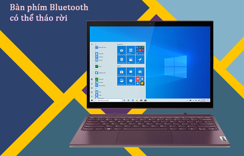 Đặc biệt hơn bàn phím của Pro 7, Duet 7 không cần phải dính lấy máy mới có thể gõ được. Nó kết nối qua bluetooth.