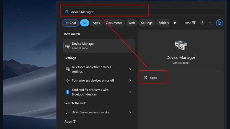Nhấn chọn Device Manager