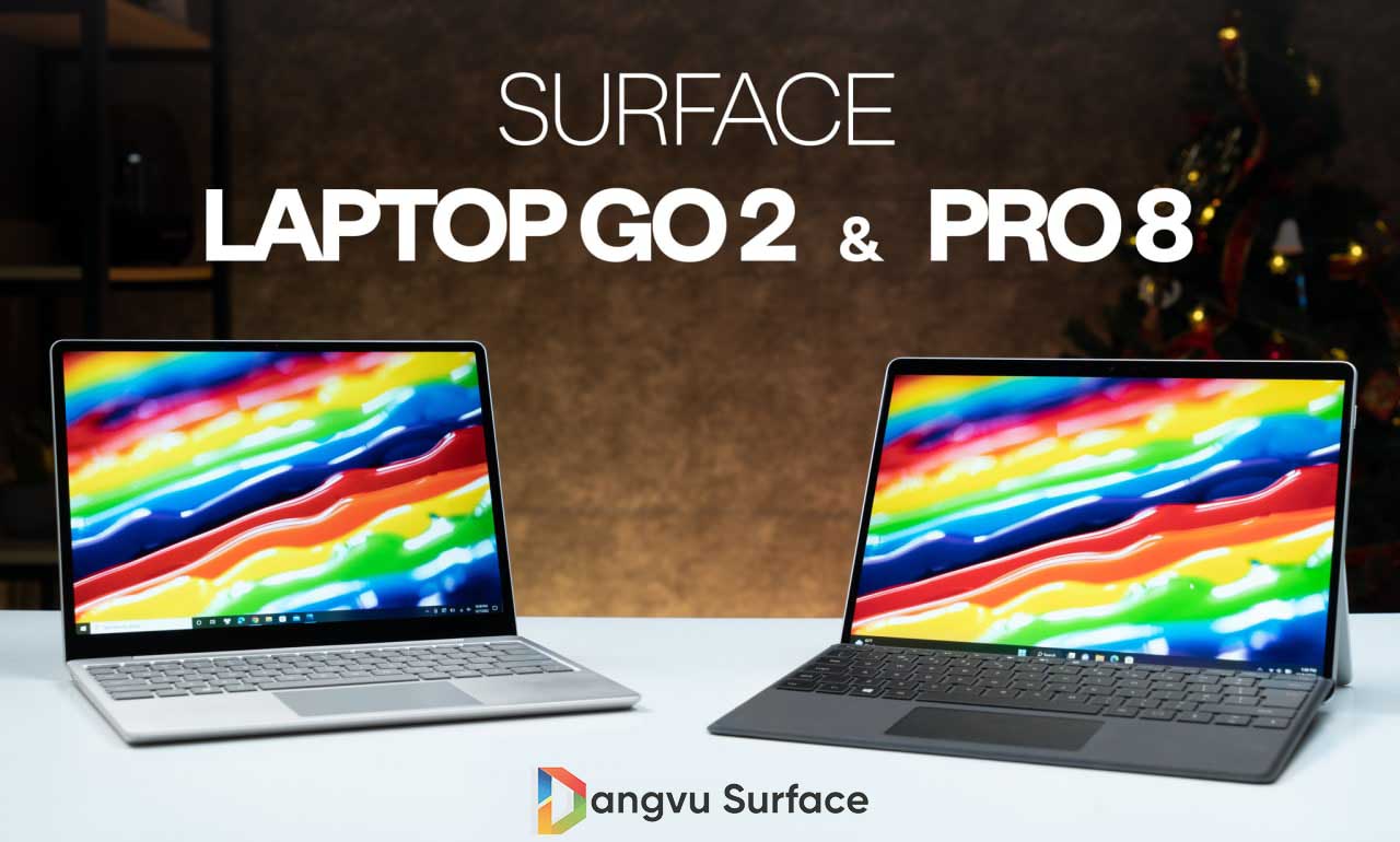 So sánh Surface Laptop Go 2 và Surface Pro 8