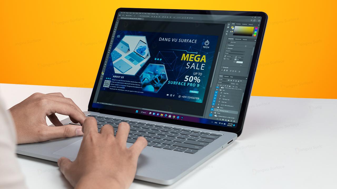 Sử dụng Laptop Studio ở chế độ máy tính xách tay khá tốt