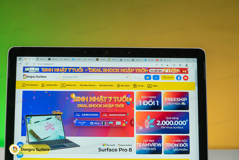 Mở nhiều tab trình duyệt trên Surface Go 3 không lo giật lag