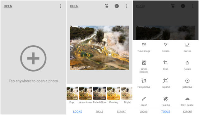 Snapseed thực sự rất phù hợp cho bạn nào mới bắt đầu học chỉnh ảnh