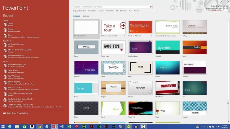 Mở phần mềm PowerPoint