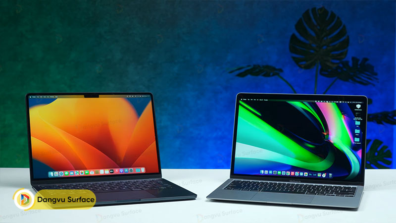 Sự khác biệt giữa hai màn hình Macbook Air M2 vs M1