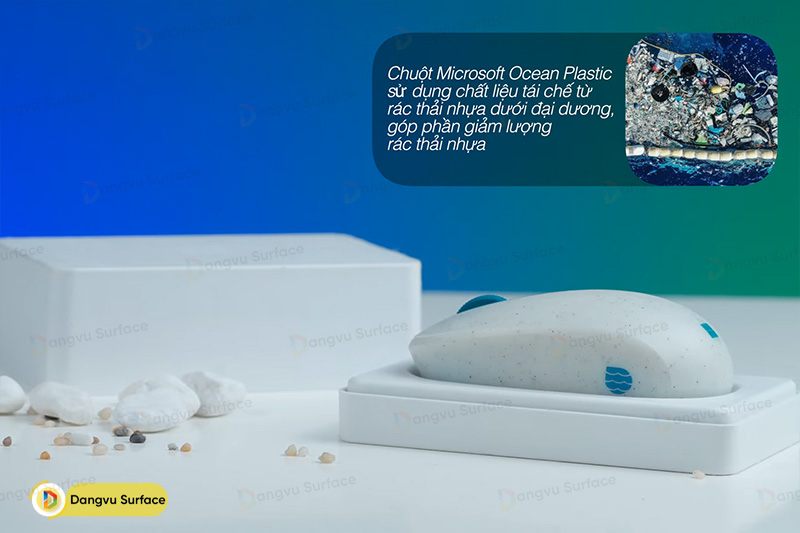 Vỏ Microsoft Ocean Plastic là sử dụng chất liệu tái chế từ thải nhựa dưới đại dương và đường thủy
