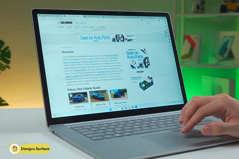 Surface Laptop 5 15 inch thời lượng có thể đạt đến 19 giờ