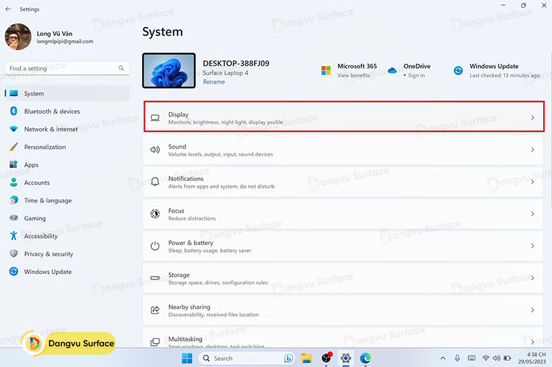 Tuỳ chỉnh tỷ lệ hiển thị (Scale) và kích thước văn bản
