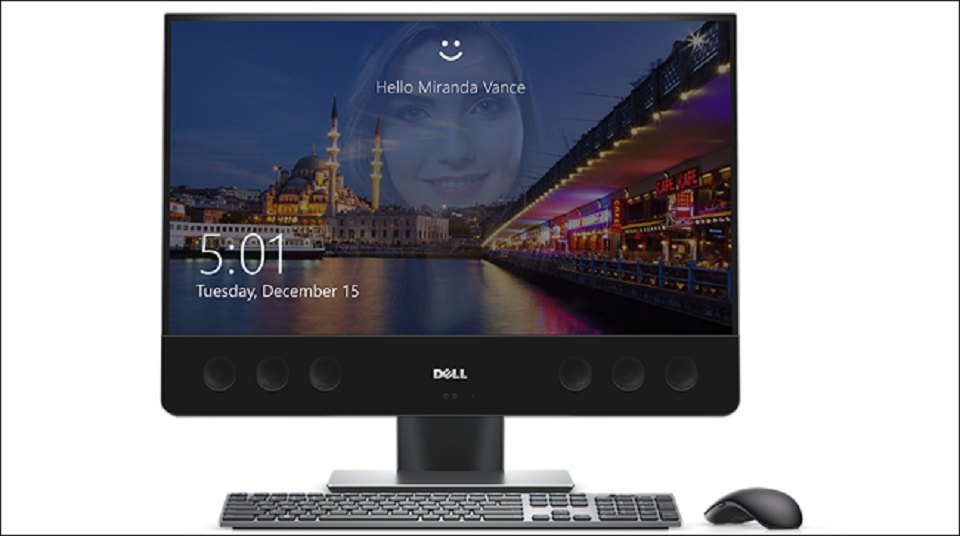 Thiết bị XPS 27 cũng được trang bị tính năng Windows Hello giống với Surface Studio 2 Plus