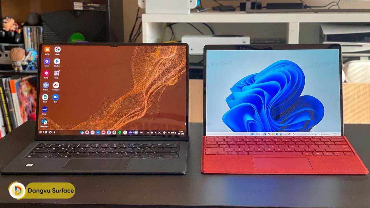 Samsung Tab S8 Plus và Surface Pro 8: 8 nào làm việc tốt hơn
