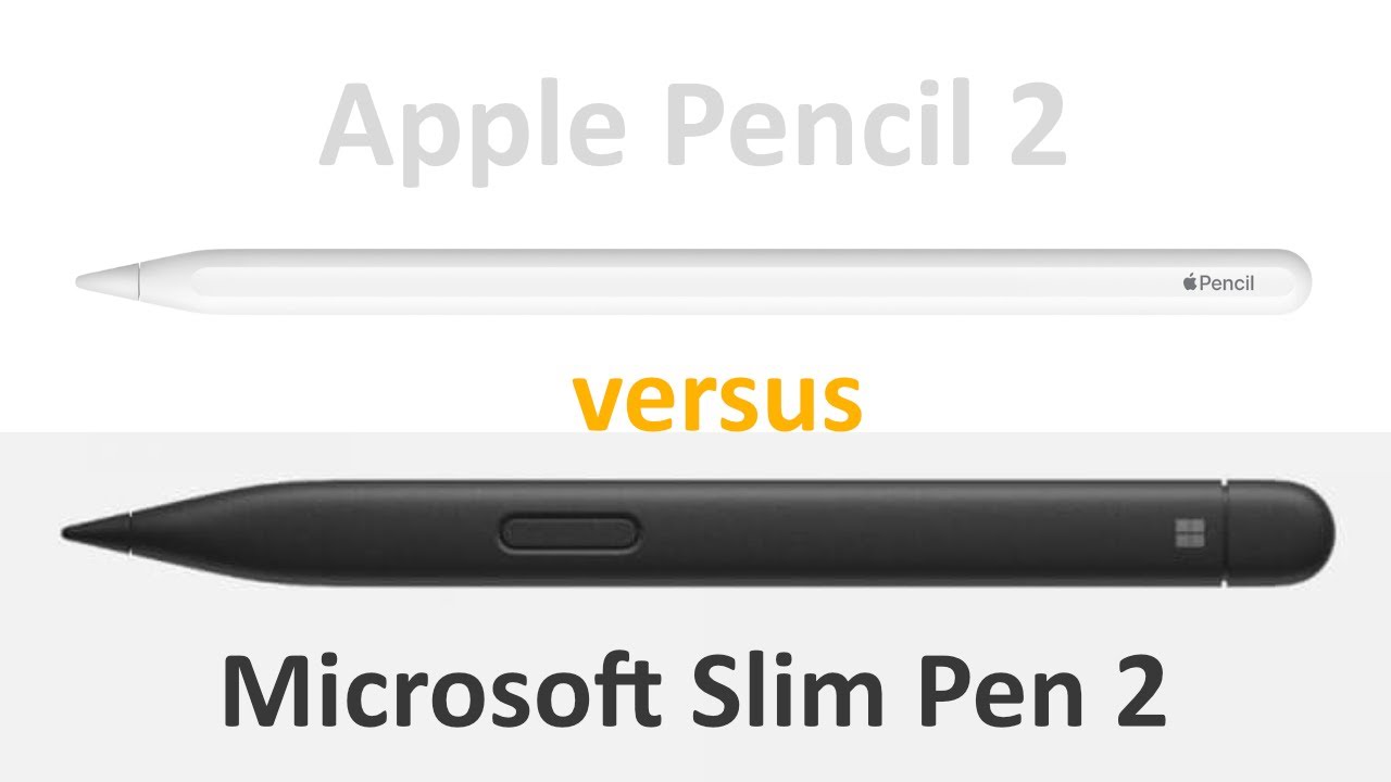 Cả Apple Pencil 2 và Surface Slim Pen 2 đều sở hữu vẻ ngoài tinh tế và chuyên nghiệp