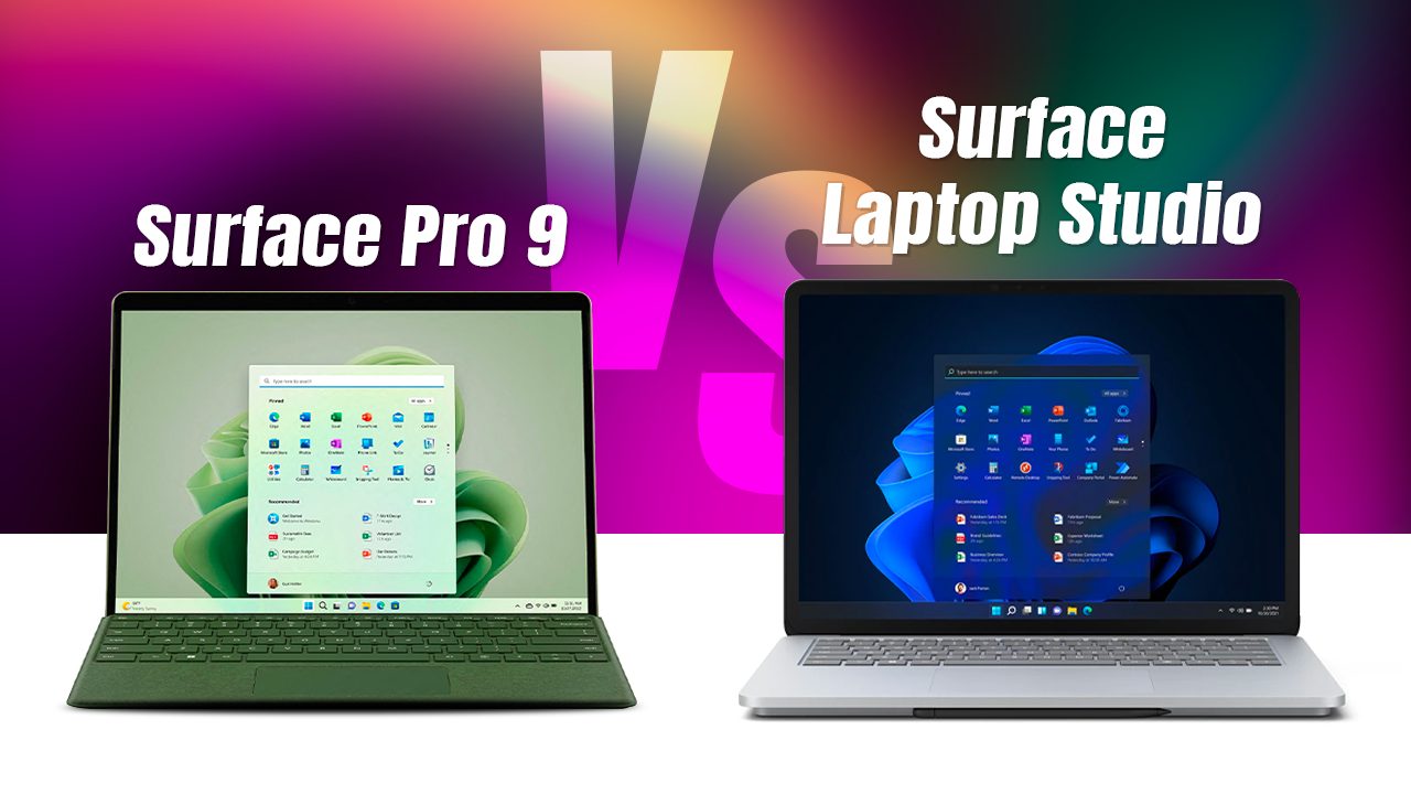 So sánh Surface Pro 9 vs Surface Laptop Studio