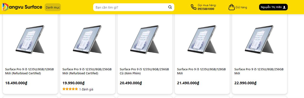 Pro 9 có mức giá đa dạng tùy vào hiệu năng và dung lượng bộ nhớ của máy