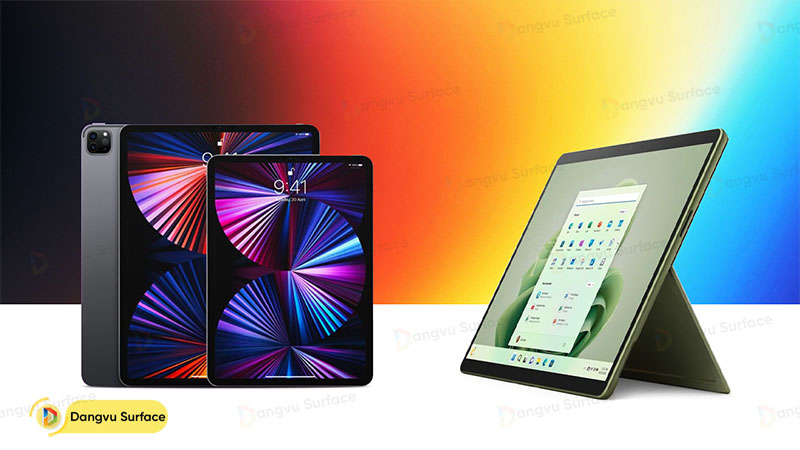 So sánh IPad Pro M2 12.9 vs Surface Pro 9 về mặt thiết kế