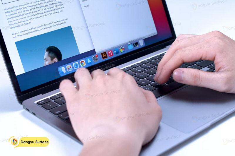 Hệ thống bàn phím của Macbook Air M1 cho trải nghiệm tốt hơn