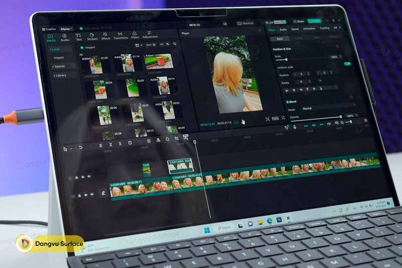 Trải nghiệm dựng video 4K trên Capcut PC với Surface Pro 9 