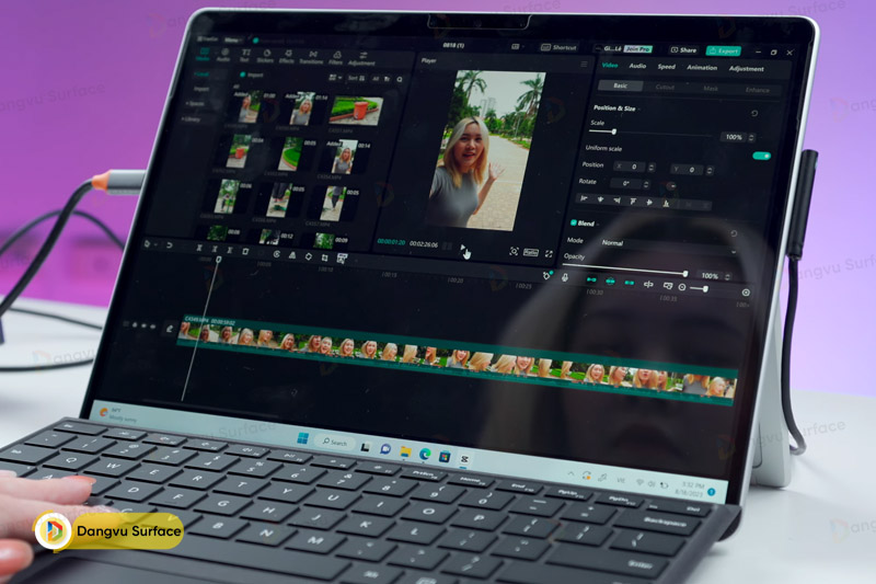 Trải nghiệm dựng video 4K trên Capcut PC với Surface Pro 9 sẽ như thế nào?