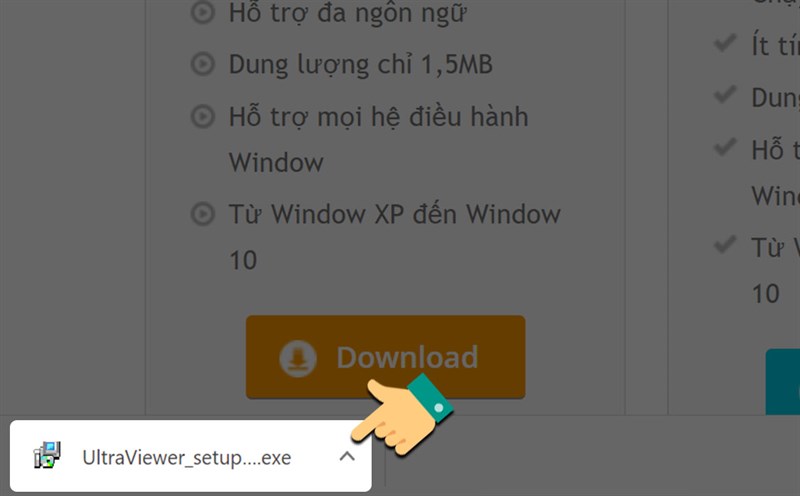Mở file .exe vừa tải về