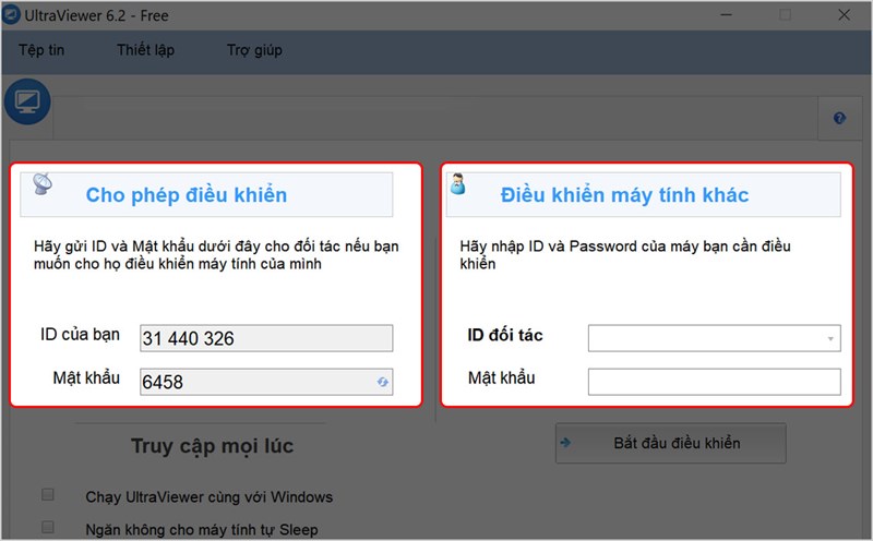 Điều khiển máy tính khác