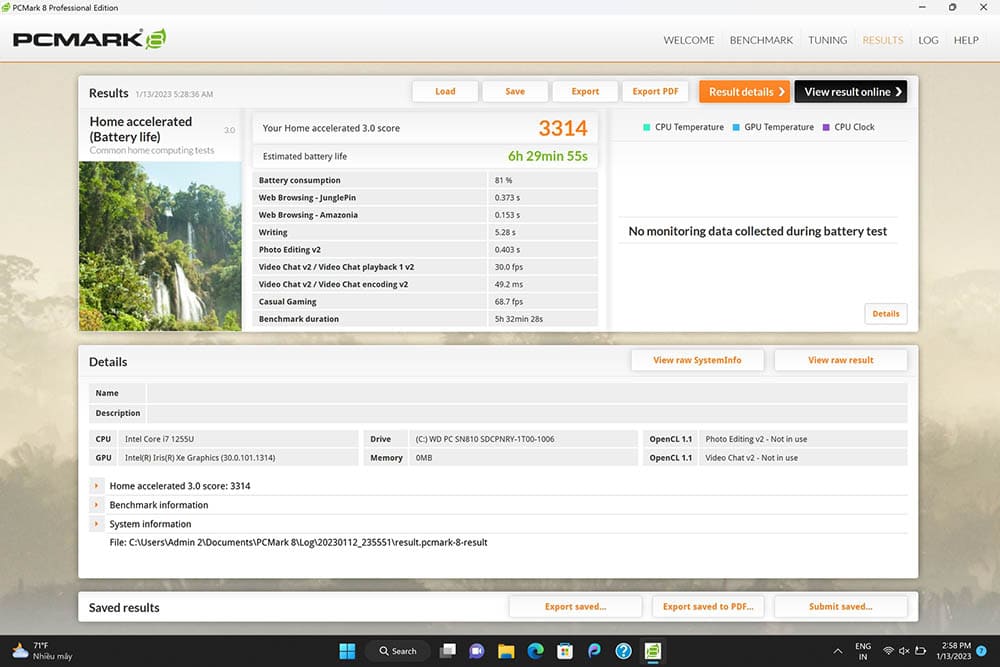 HP Spectre x360 2023 trang bị viên pin 66Wh