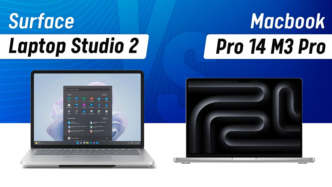 So sánh Surface Laptop Studio 2 vs Macbook Pro 14 M3 Pro