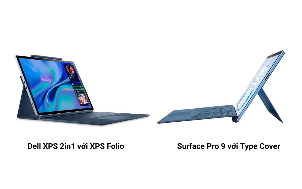 Thiết kế của Surface Pro 9 và Dell XPS 9315 13 inch có nhiều điểm tương đồng