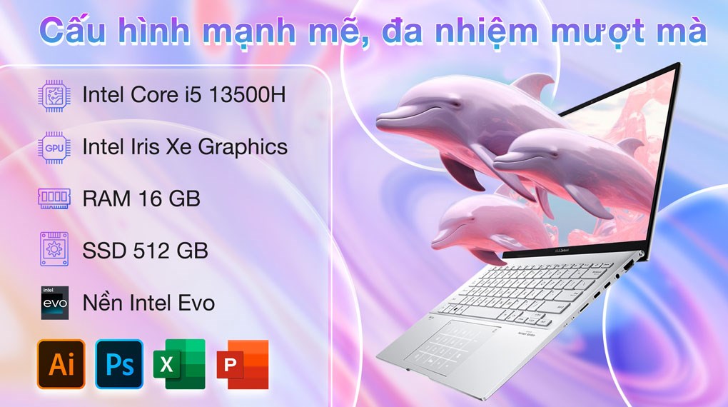 Zenbook 14 được trang bị con chip intel thế hệ mới nhất với 12 nhân 16 luồng cùng xung nhịp tối đa lên đến 4.4GHz