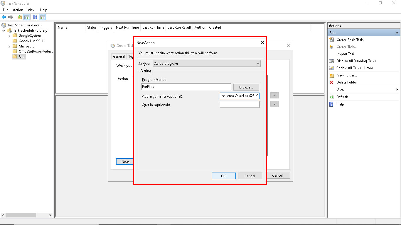 Sử dụng Task Scheduler trên Windows