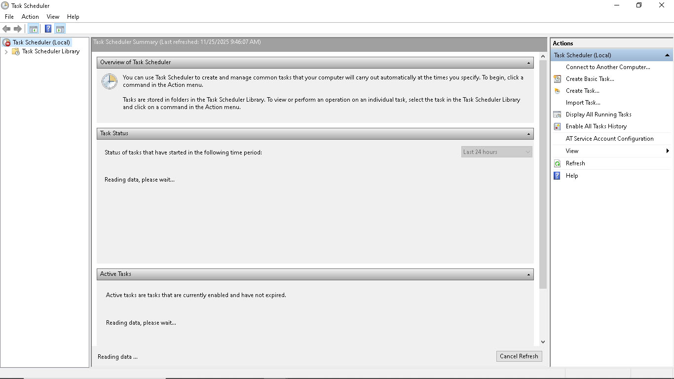 Sử dụng Task Scheduler trên Windows