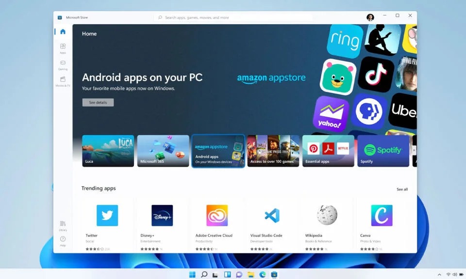 Microsoft khai tử việc cài Android lên Windows 11