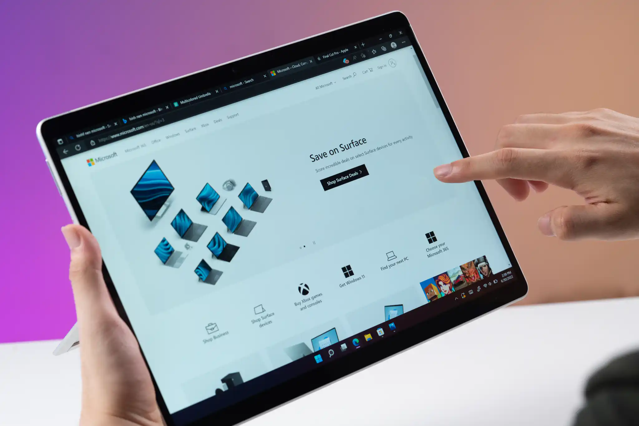 Chế độ Tablet trên Surface Pro 8