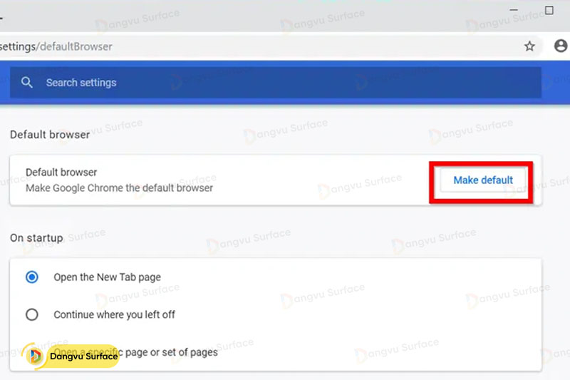 Thay đổi trình duyệt mặc định của Surface trên chính trình duyệt muốn làm mặc định