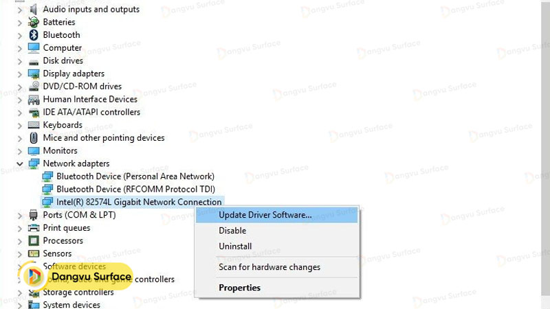 Cập nhật Network Driver