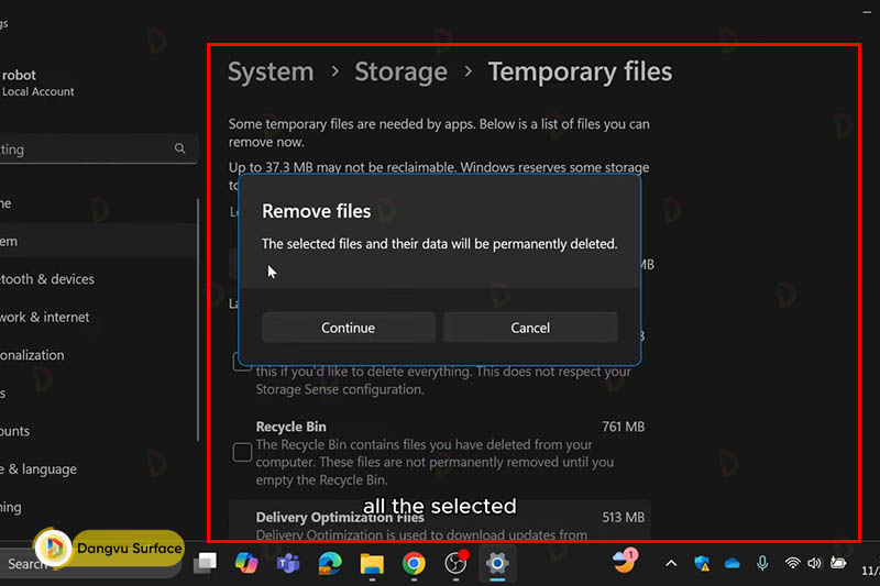 Giải phóng không gian ổ cứng