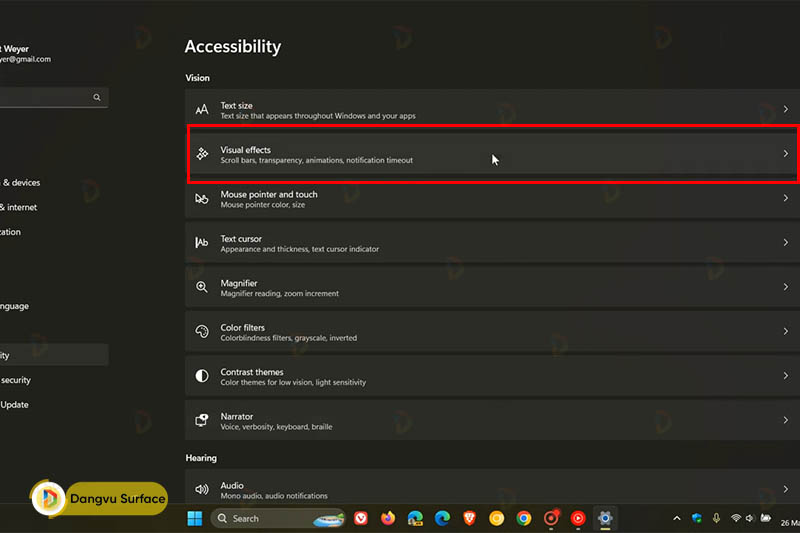 Tắt hiệu ứng động