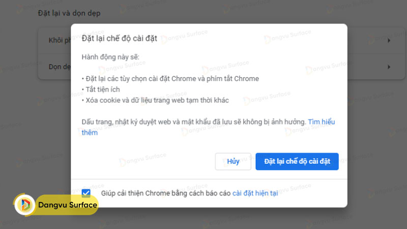 Đặt lại Chrome