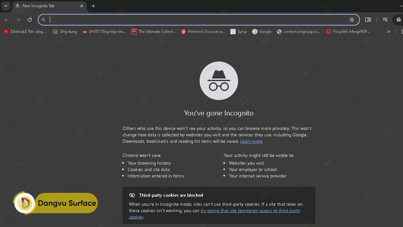 Sử dụng Tab ẩn danh của Chrome