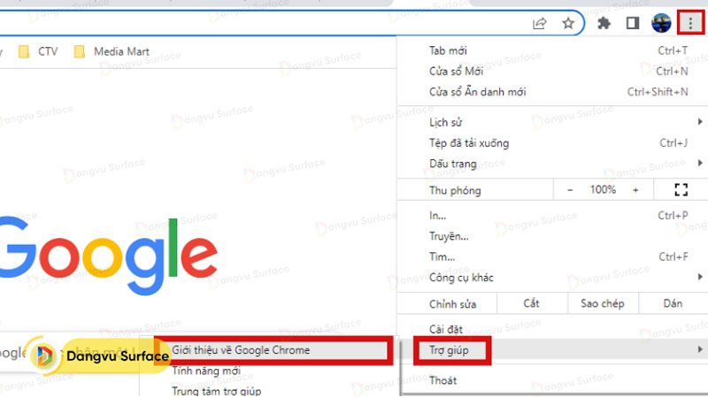 Cập nhật trình duyệt Chrome lên phiên bản mới nhất