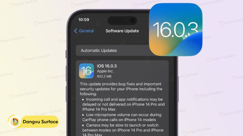 Phát hành iOS 16.0.3 để khắc phục các khuyết điểm ở các phiên bản trước