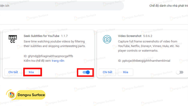 Lỗi tiện ích mở rộng trên trình duyệt Chrome