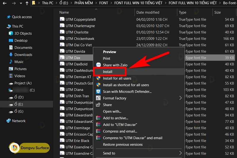 Hướng dẫn cài đặt và sử dụng Font chữ Tiếng Việt trên Windows 10