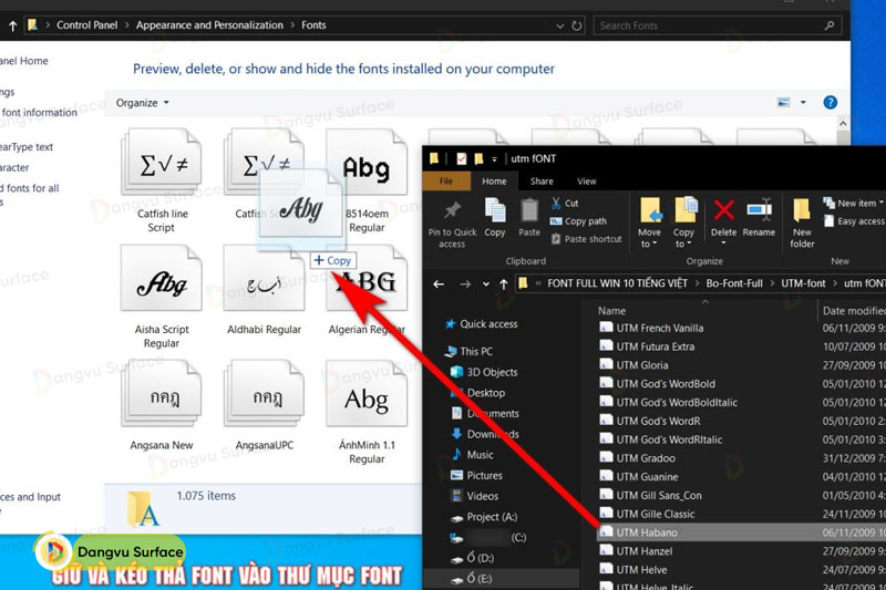 Hướng dẫn cài đặt và sử dụng Font chữ Tiếng Việt trên Windows 10