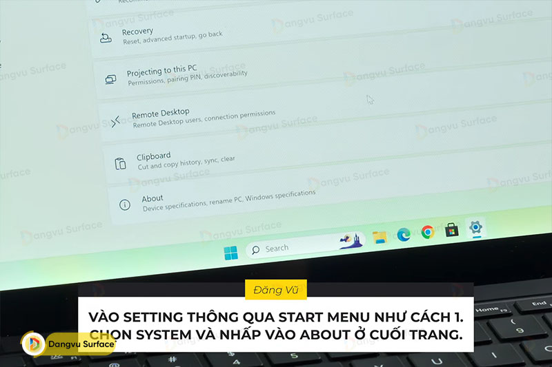 Đổi tên máy tính từ phần About trong Settings
