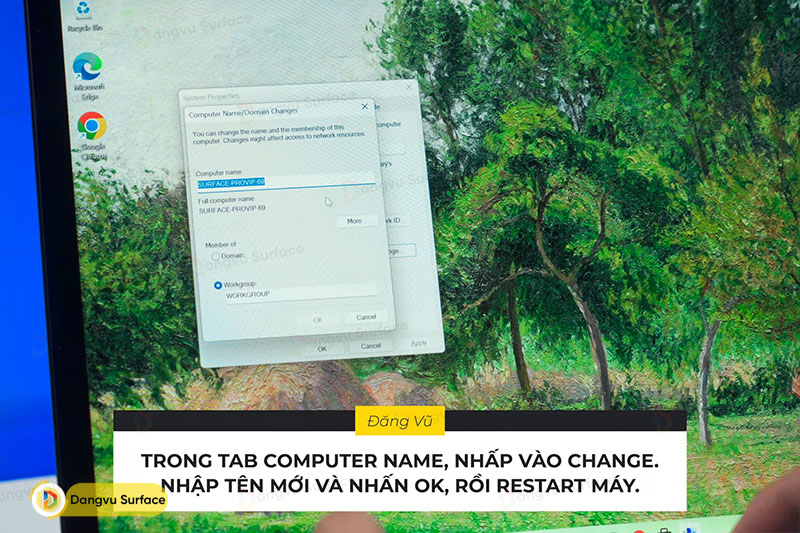 Đổi tên máy tính từ phần About trong Settings
