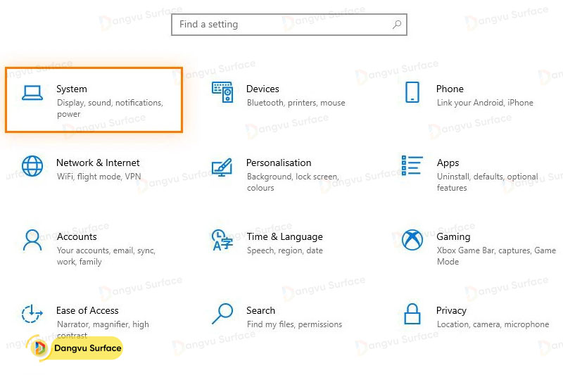 Kiểm tra bằng Cài đặt