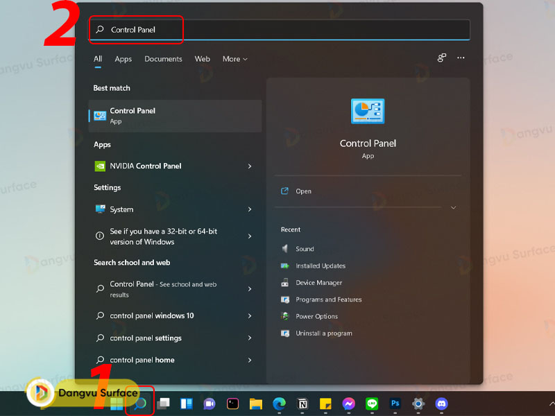 Tắt hiệu ứng trong Control Panel
