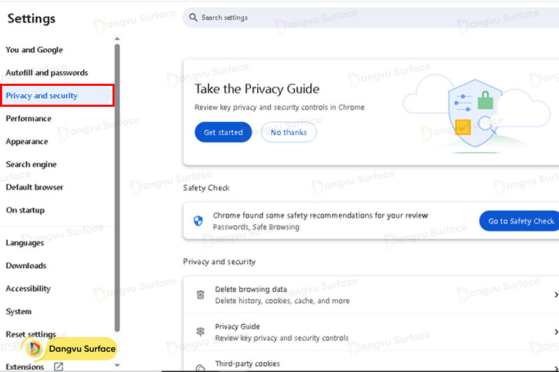 Tùy chỉnh cài đặt quyền riêng tư quảng cáo