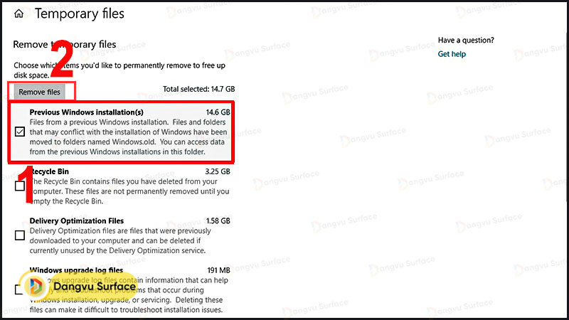 Sử Dụng Công Cụ Storage Settings
