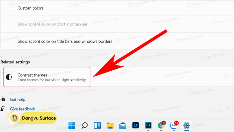 Cách tạo độ tương phản cho chế độ Dark Mode trên Surface Pro 8